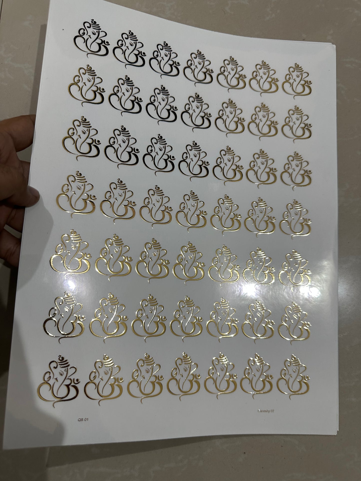 Embossed Golden Sheet - 012