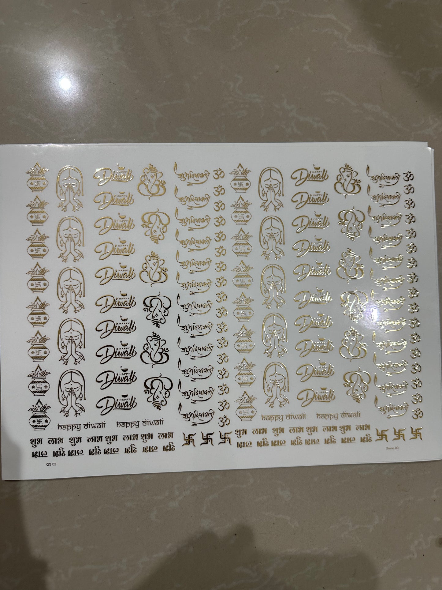 Embossed Golden Sheet - 013