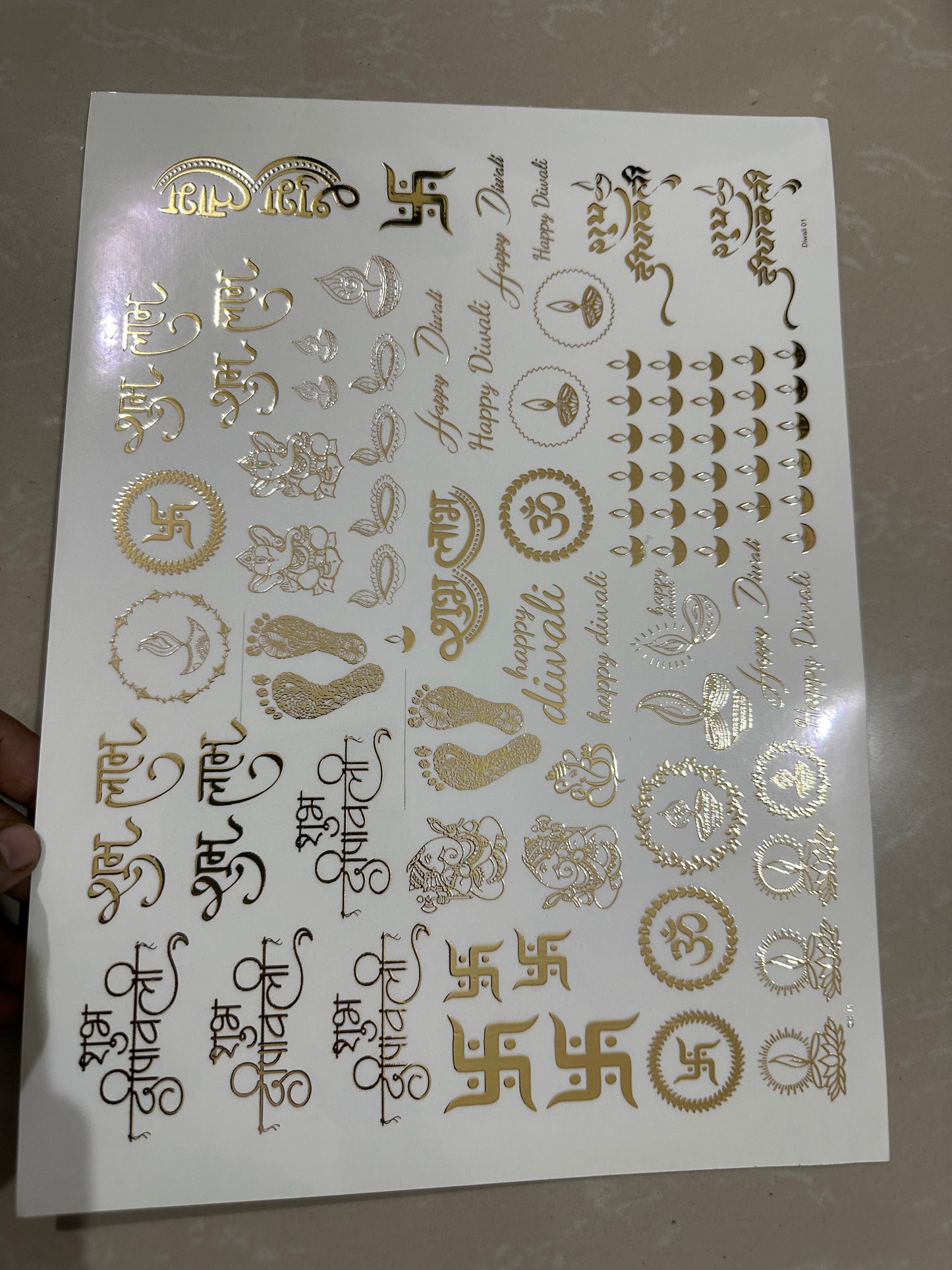 Embossed Golden Sheet - 015