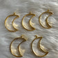 Gold Moon Bezels - 5 Pcs