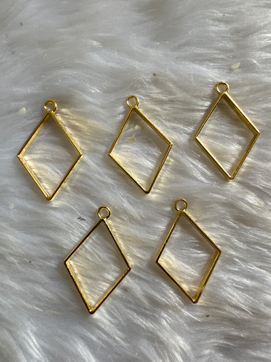 Gold Diamond Bezels - 5 Pcs