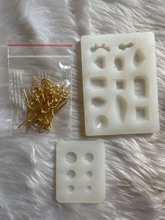 Small Earrings Mould with Hooks