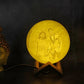Qubix 3D Wired Single Color - 3D Moon lamp with photo and message